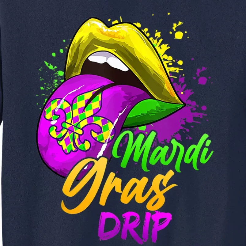 Mardi Gras Drip Mardi Gras Tall Sweatshirt