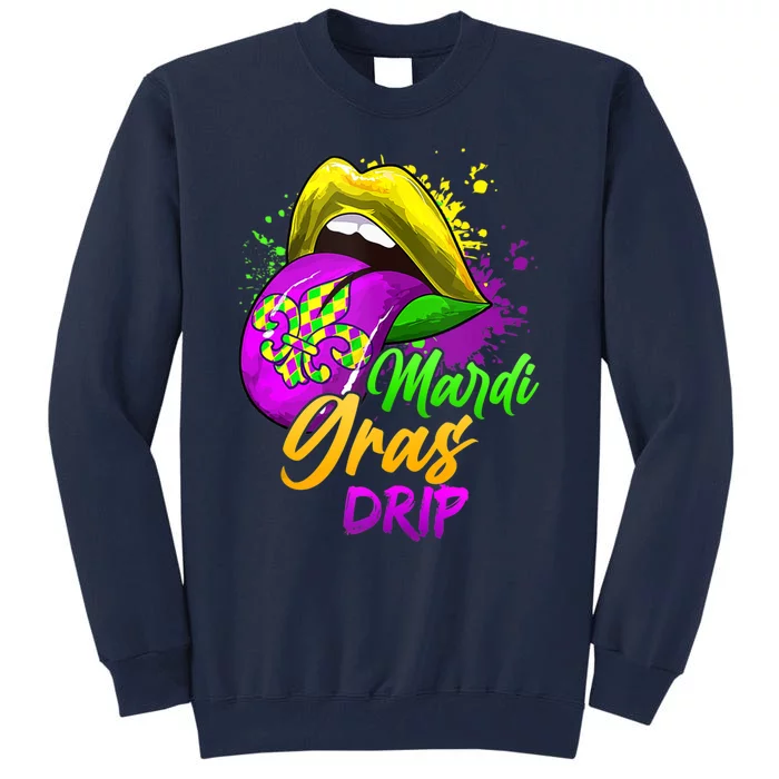 Mardi Gras Drip Mardi Gras Tall Sweatshirt