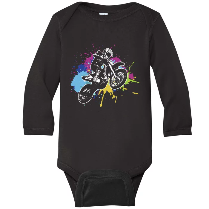 Motocross gift, Dirt Bike gift, Off Road Baby Long Sleeve Bodysuit