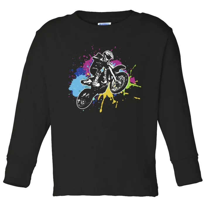 Motocross gift, Dirt Bike gift, Off Road Toddler Long Sleeve Shirt