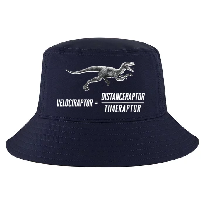 Math Geek Dinosaur Velociraptor Equation v2 Cool Comfort Performance Bucket Hat