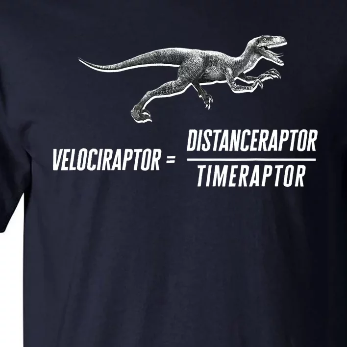 Math Geek Dinosaur Velociraptor Equation v2 Tall T-Shirt