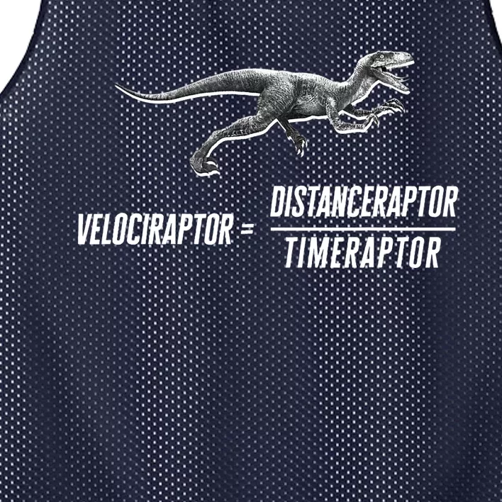 Math Geek Dinosaur Velociraptor Equation v2 Mesh Reversible Basketball Jersey Tank