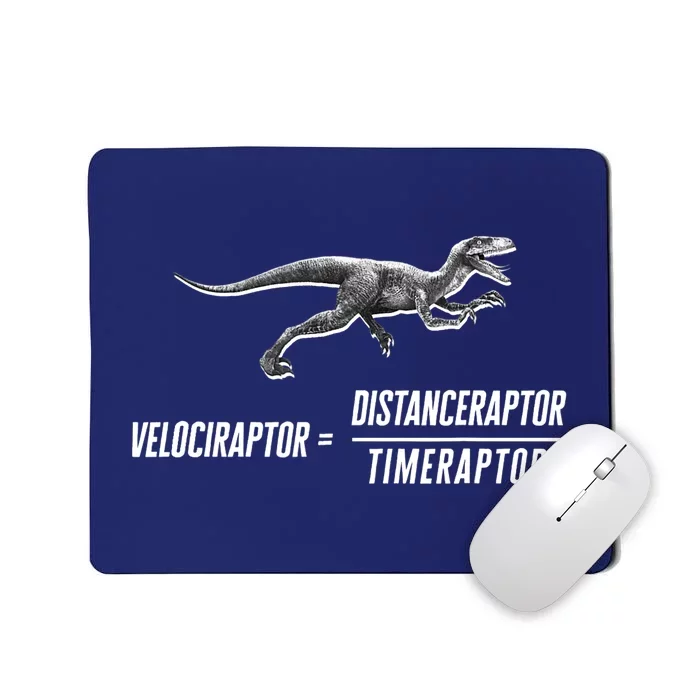 Math Geek Dinosaur Velociraptor Equation v2 Mousepad