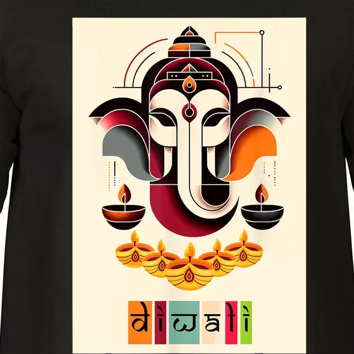 Modern Ganesh Diwali Festival Of Light Colorful Hindu Art Comfort Colors T-Shirt