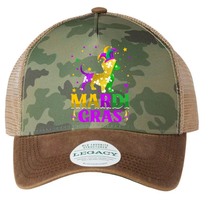 Mardi Gras Dachshund Dog Lover Carnival Jester Gift Legacy Tie Dye Trucker Hat