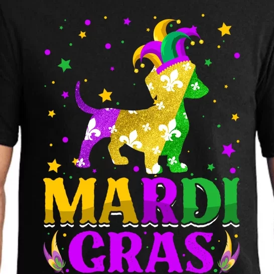 Mardi Gras Dachshund Dog Lover Carnival Jester Gift Pajama Set