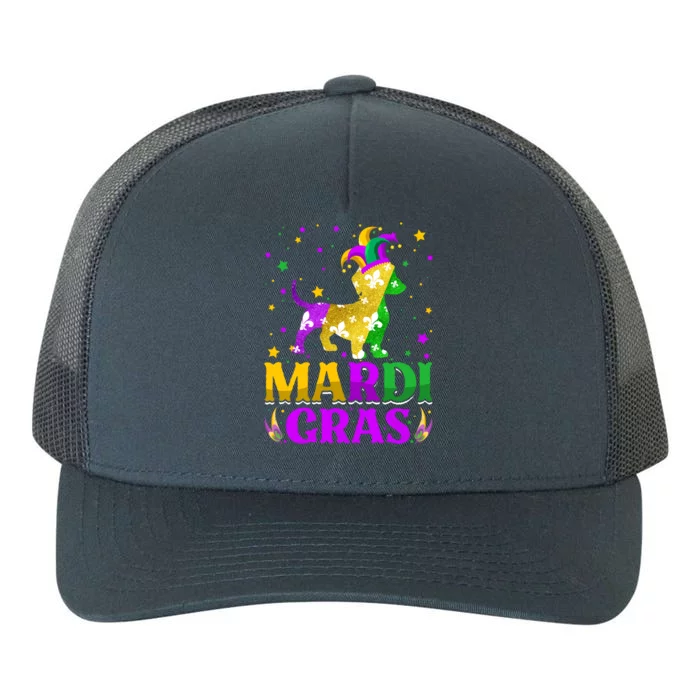 Mardi Gras Dachshund Dog Lover Carnival Jester Gift Yupoong Adult 5-Panel Trucker Hat