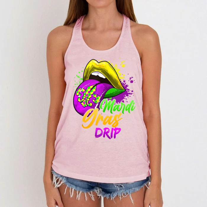 Mardi Gras Design Ideal Mardi Gras Cute Gift Women's Knotted Racerback Tank