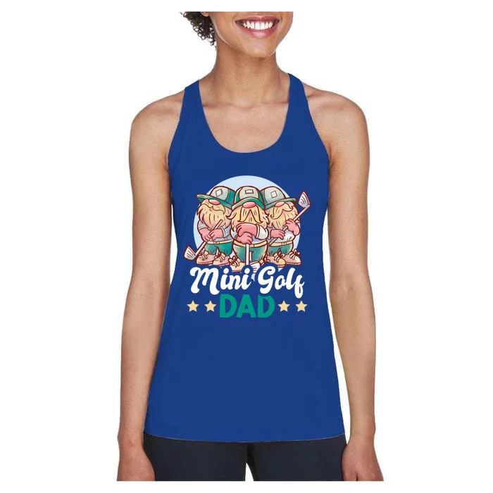 Mini Golf Dad For Father's Day Gift Women's Racerback Tank