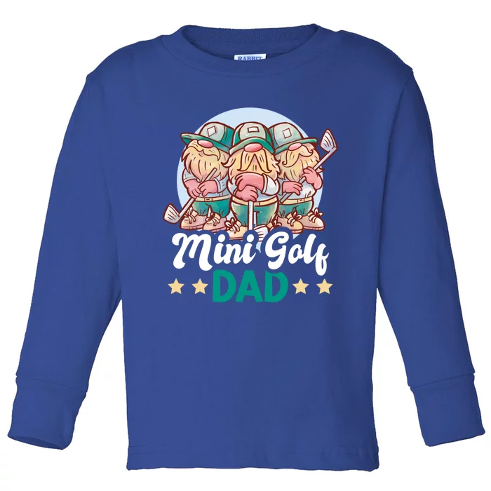 Mini Golf Dad For Father's Day Gift Toddler Long Sleeve Shirt