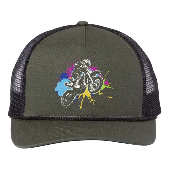 Motocross Gift Dirt Bike Gift Off Road Gift Retro Rope Trucker Hat Cap