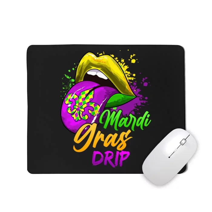 Mardi Gras Drip Mardi Gras Mousepad