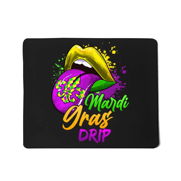 Mardi Gras Drip Mardi Gras Mousepad