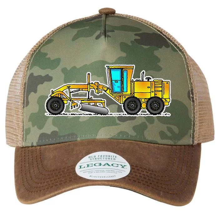 Motor Grader Design Road Grader And Blade Art Legacy Tie Dye Trucker Hat