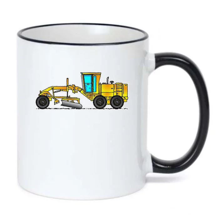 Motor Grader Design Road Grader And Blade Art Black Color Changing Mug