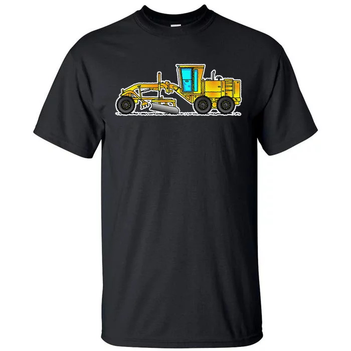 Motor Grader Design Road Grader And Blade Art Tall T-Shirt