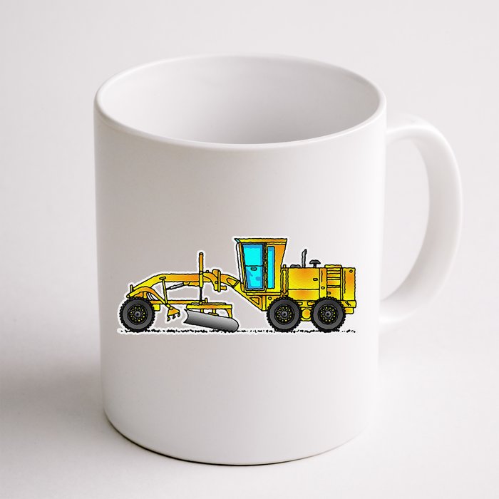 Motor Grader Design Road Grader And Blade Art Front & Back Coffee Mug