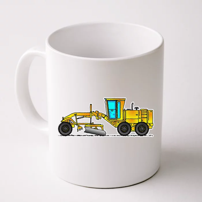 Motor Grader Design Road Grader And Blade Art Front & Back Coffee Mug