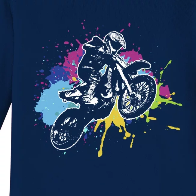 Motocross Gift Dirt Bike Gift Off Road Gift Baby Long Sleeve Bodysuit