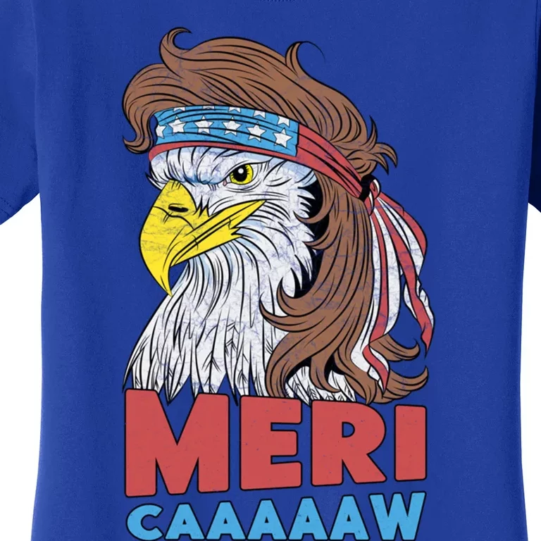 Merigiftcaaaaaw Gift Eagle Mullet 4th Of July Usa American Flag Gift Women's T-Shirt