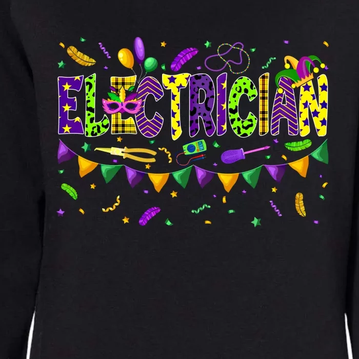 Mardi Gras Electrician Carnival Parade Party Job Occupation Great Gift Womens California Wash Sweatshirt