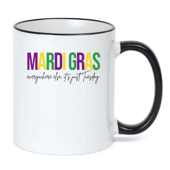 Mardi Gras Everywhere Else Its Just Tuesday Black Color Changing Mug