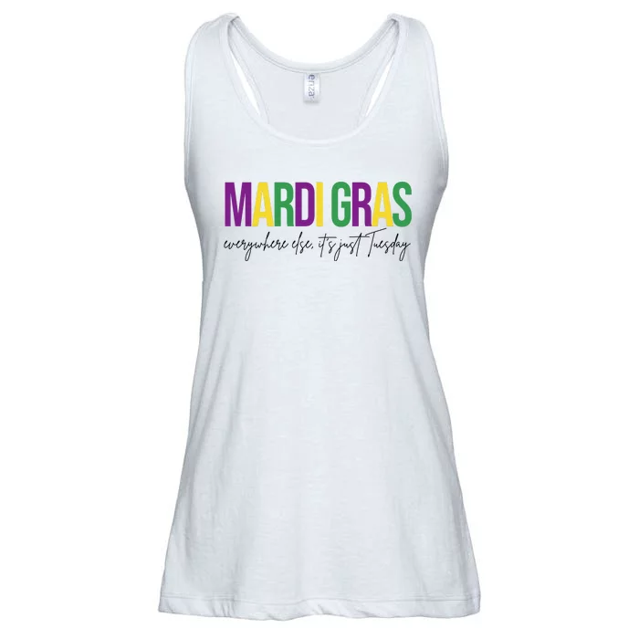 Mardi Gras Everywhere Else Its Just Tuesday Ladies Essential Flowy Tank