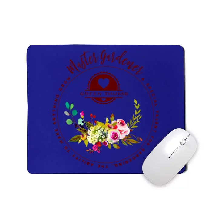 Master Gardener Funny Gift Floral Gardening Mousepad