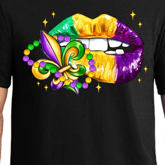 Mardi Gras Festive Lips Pajama Set