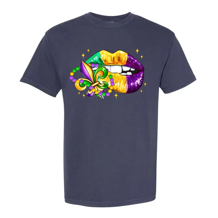 Mardi Gras Festive Lips Garment-Dyed Heavyweight T-Shirt