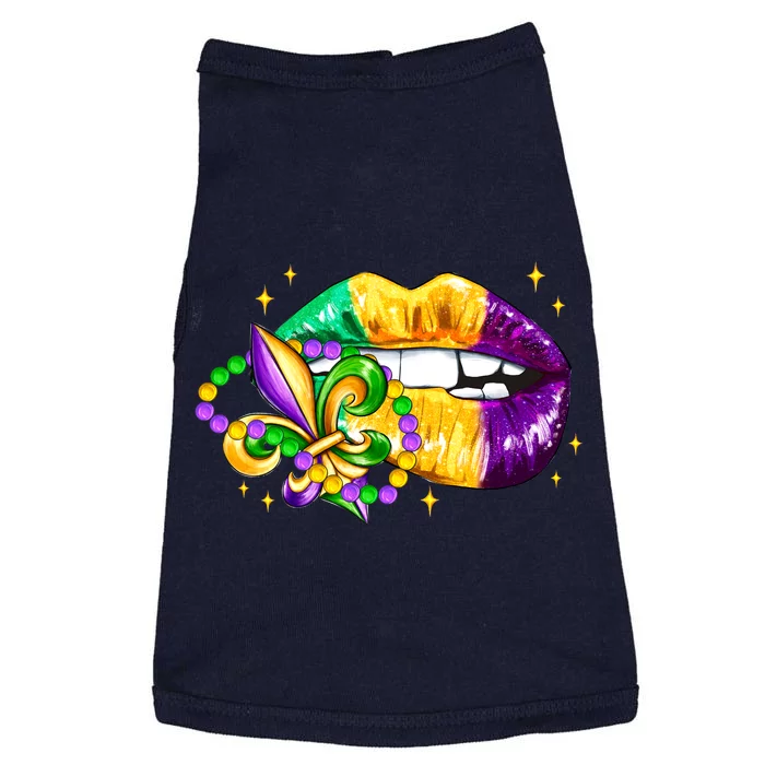 Mardi Gras Festive Lips Doggie Tank