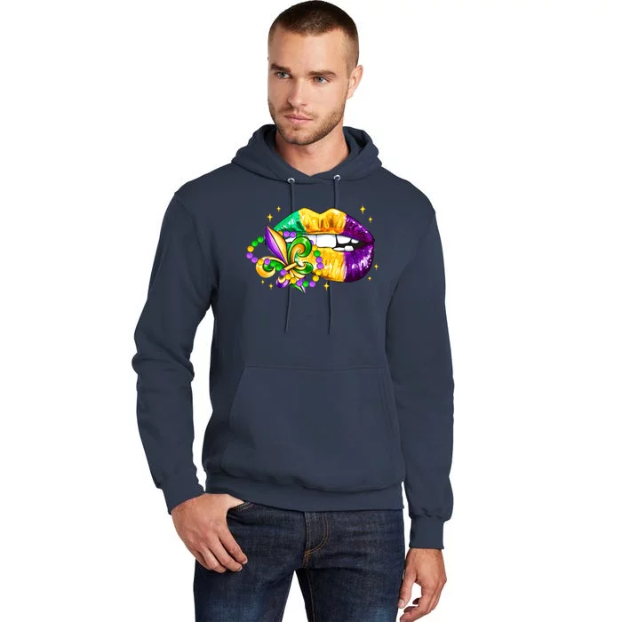 Mardi Gras Festive Lips Tall Hoodie