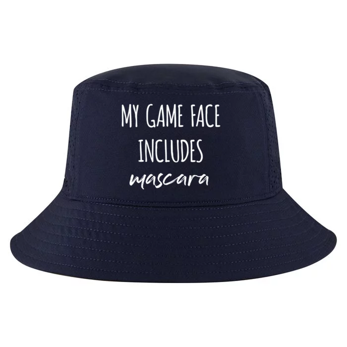 My Game Face Includes Mascara Football Season Fall Autumn Gift Cool Comfort Performance Bucket Hat