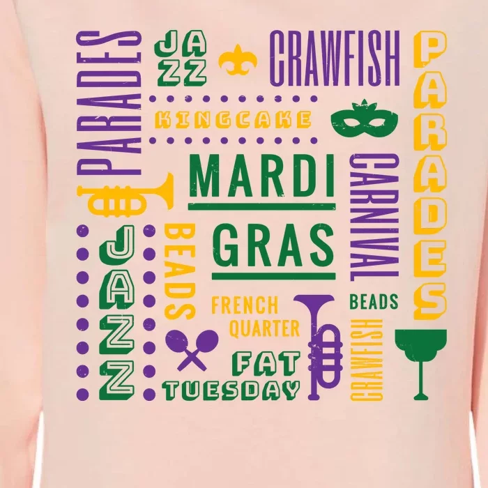 Mari Gras Festive Parade Womens California Wash Sweatshirt