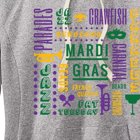 Mari Gras Festive Parade Women's Fleece Hoodie