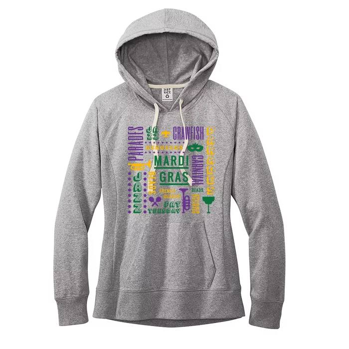 Mari Gras Festive Parade Women's Fleece Hoodie