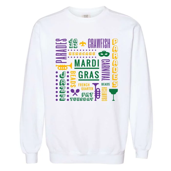 Mari Gras Festive Parade Garment-Dyed Sweatshirt