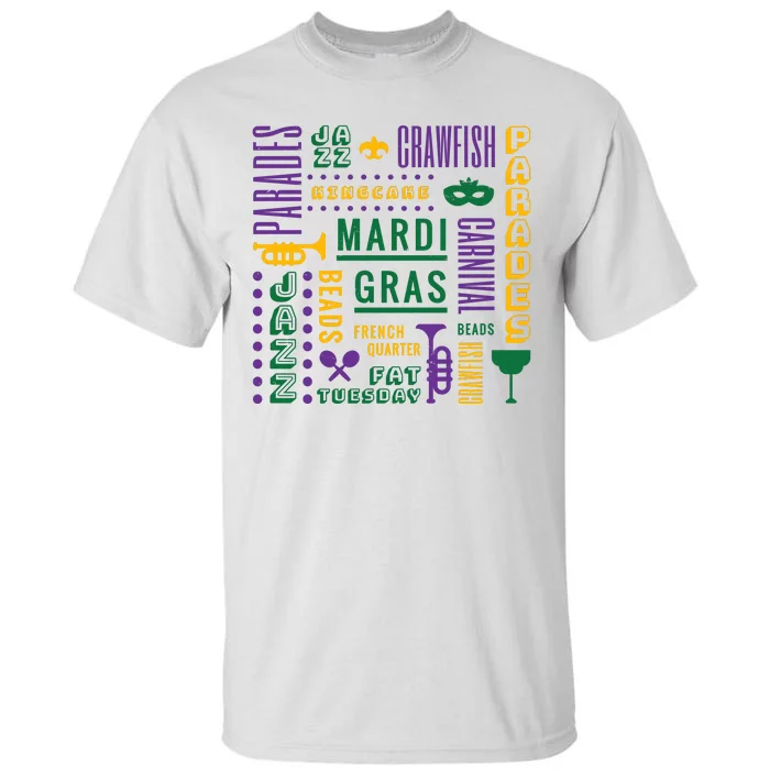 Mari Gras Festive Parade Tall T-Shirt