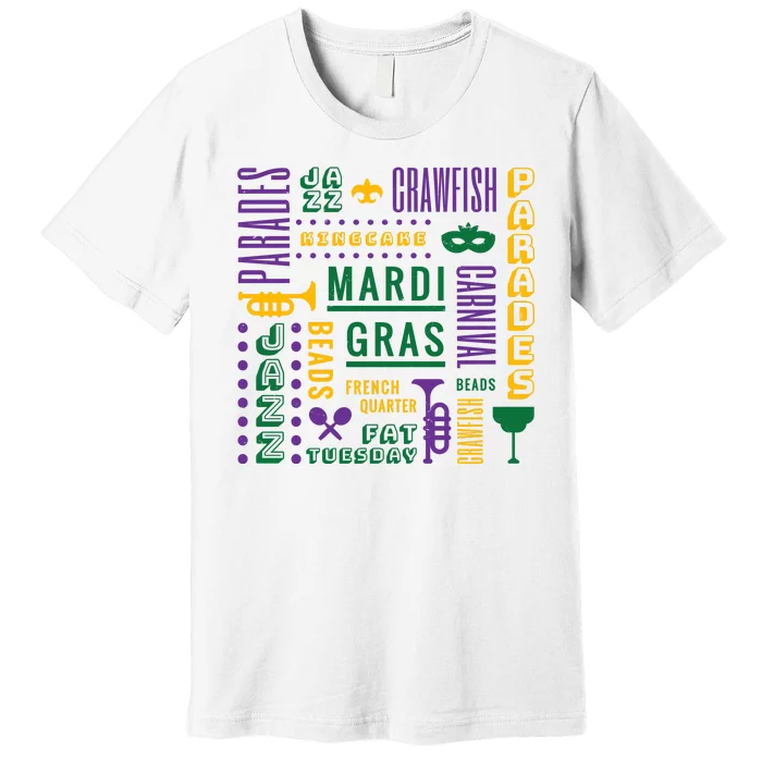 Mari Gras Festive Parade Premium T-Shirt