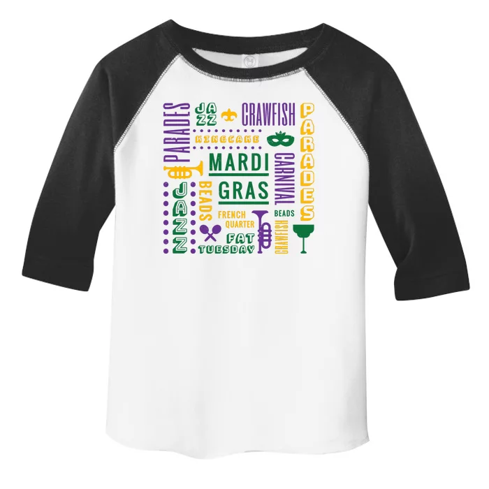 Mari Gras Festive Parade Toddler Fine Jersey T-Shirt