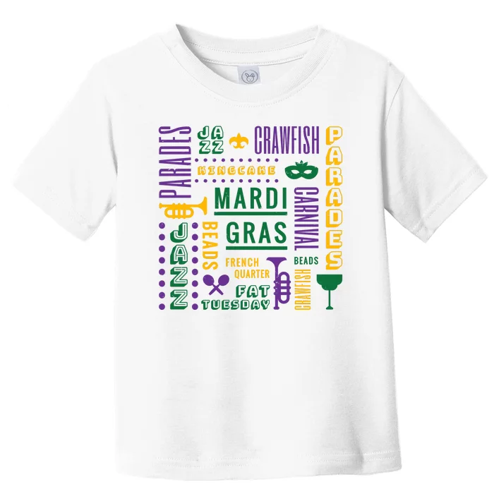 Mari Gras Festive Parade Toddler T-Shirt