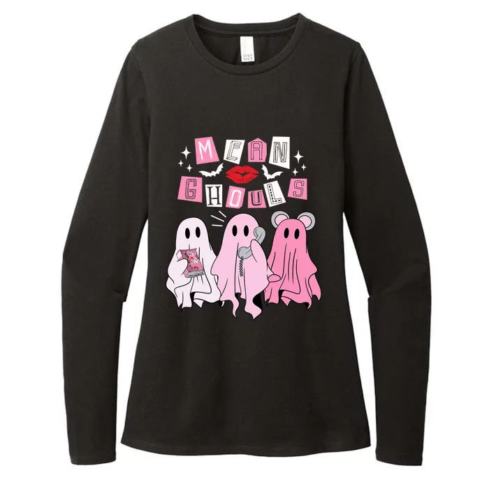 Mean Ghouls Funny Ghost Retro Scary Halloween Trick Or Treat Gift Womens CVC Long Sleeve Shirt