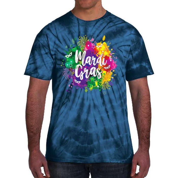 Mardi Gras Fat Tuesday New Orleans Mobile Carnival Parade Tie-Dye T-Shirt