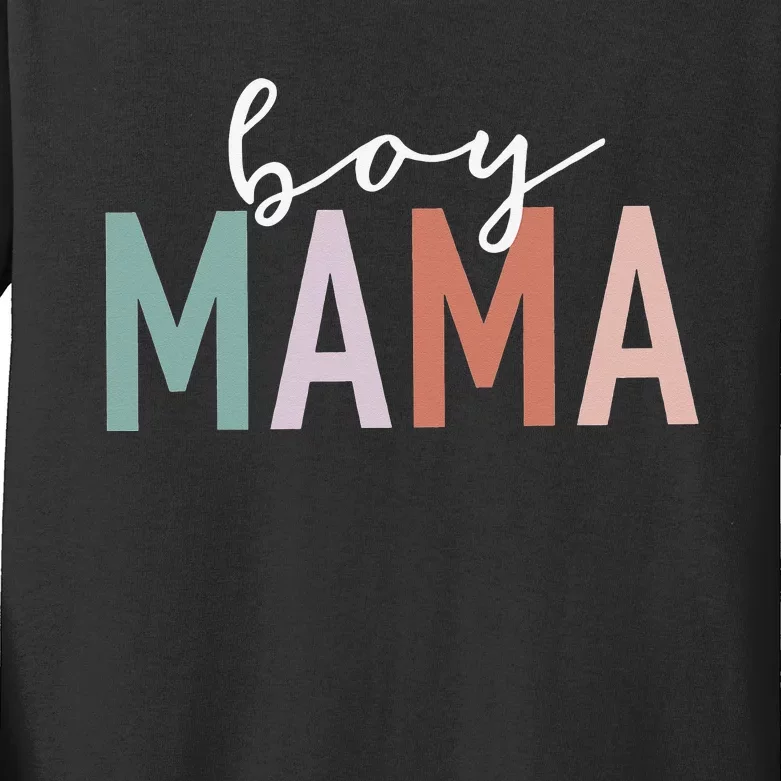 Mama Gifts For Mother Mom Of Leopard Print Kids Long Sleeve Shirt