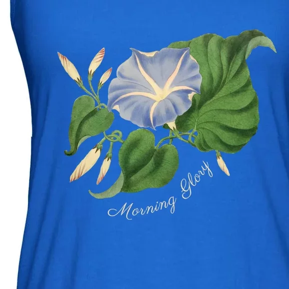 Morning Glory Flower Botanical Funny Gift Ladies Essential Flowy Tank