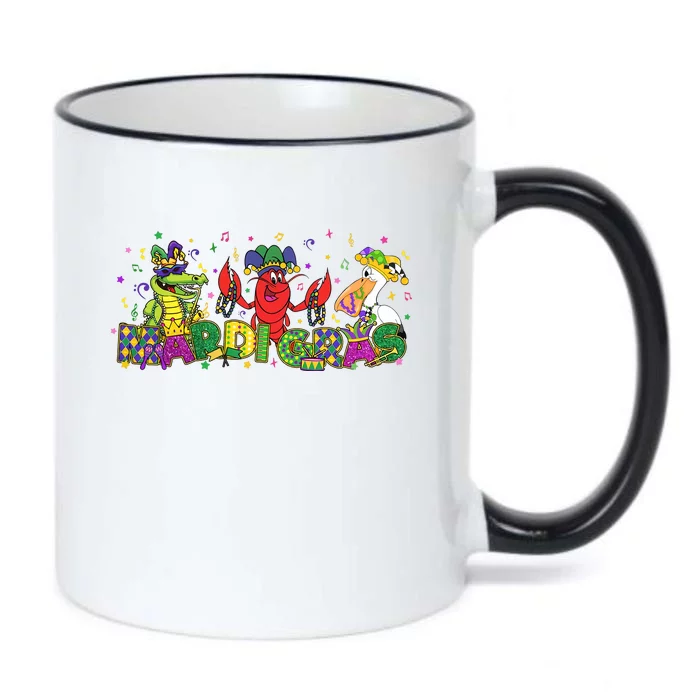 Mardi Gras Flower De Luce Mardi Gras Trip Black Color Changing Mug