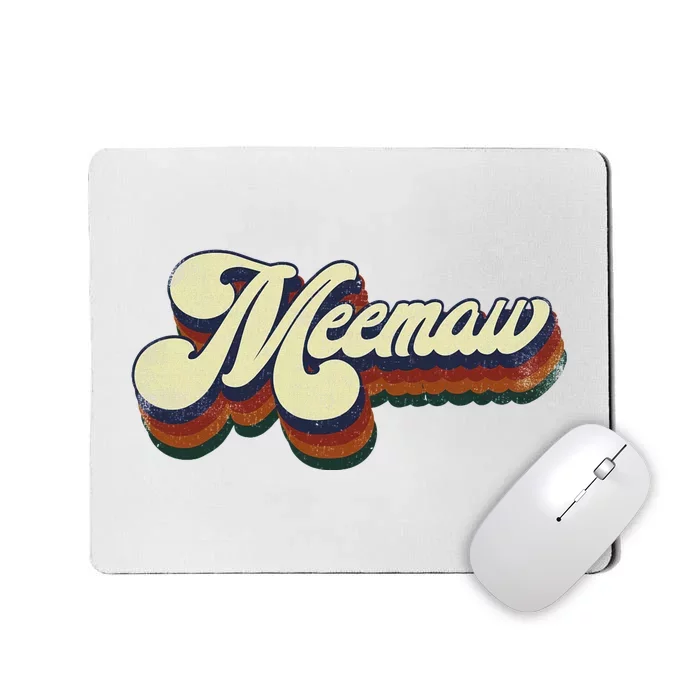 Meemaw Gifts For Grandma Retro Vintage MotherS Day Meemaw Mousepad