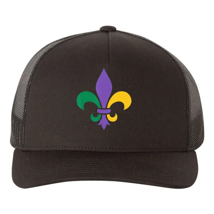 Mardi Gras fleur de lis funny festival Yupoong Adult 5-Panel Trucker Hat