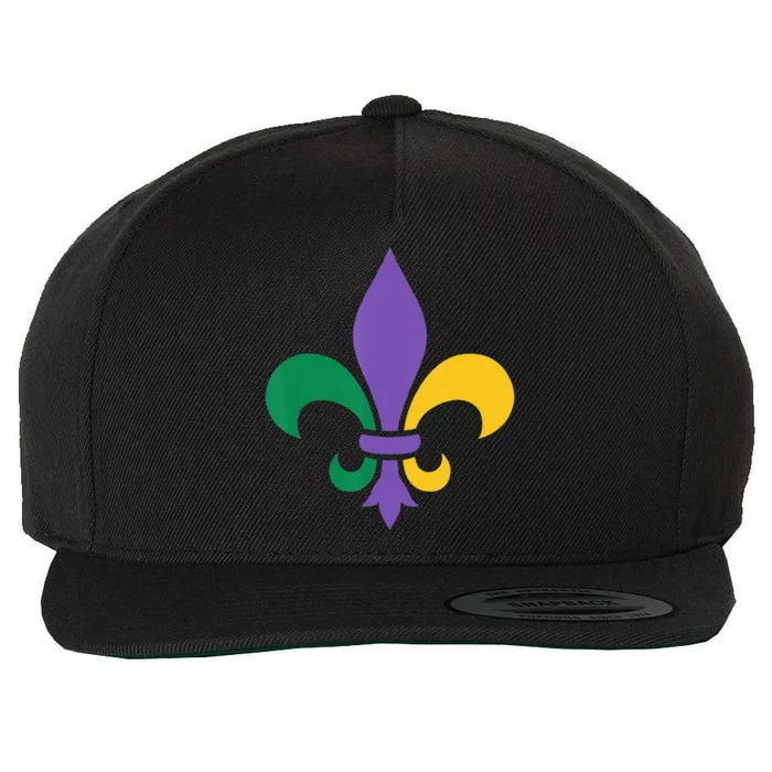 Mardi Gras fleur de lis funny festival Wool Snapback Cap